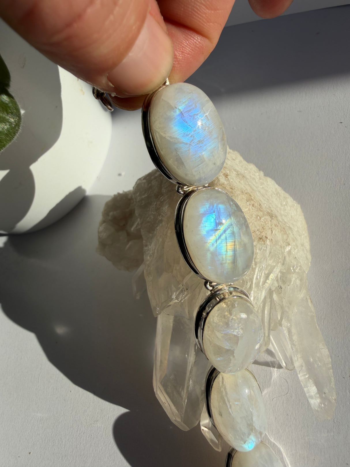 Moonstone and Sterling Silver Bracelet THB-06