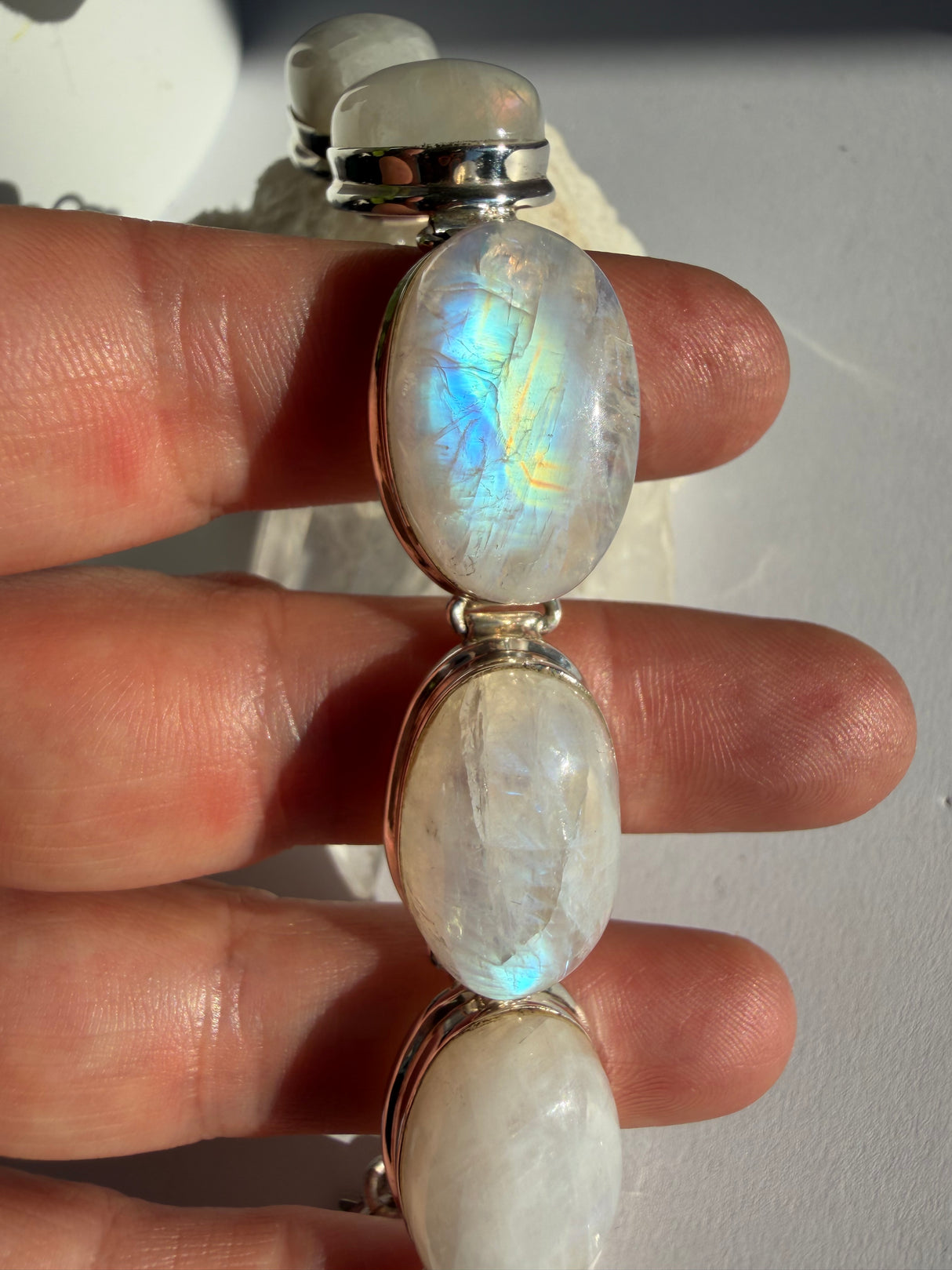 Moonstone and Sterling Silver Bracelet THB-06