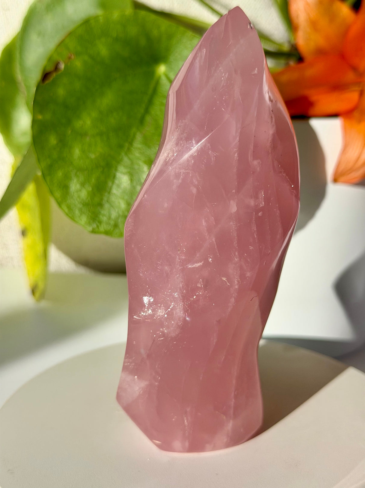Rose Quartz Flame - Madagascan Rose Quartz RQFL-02