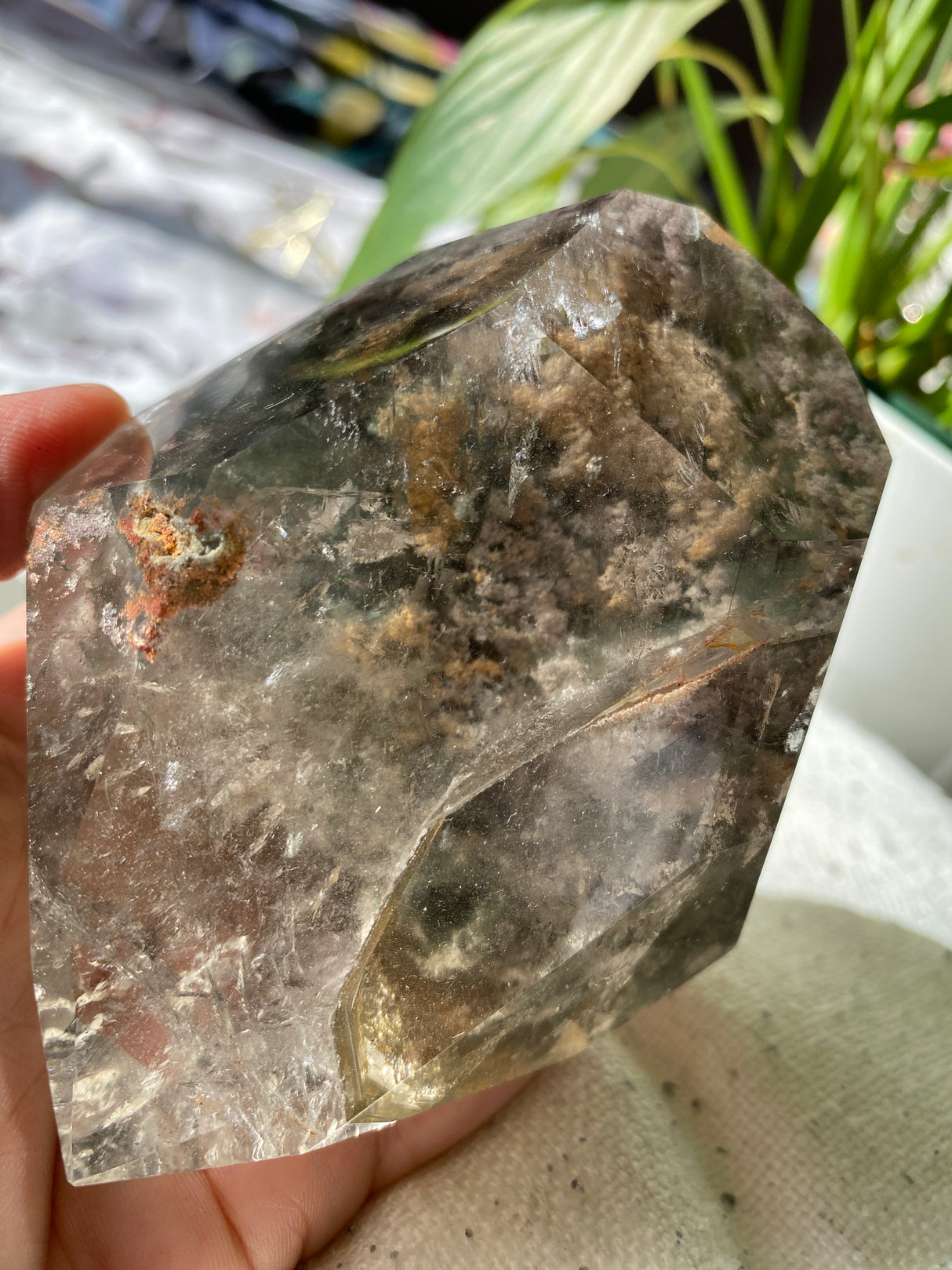 Garden Quartz (Lodolite) Double-Terminated Polished Crystal | GQF-03
