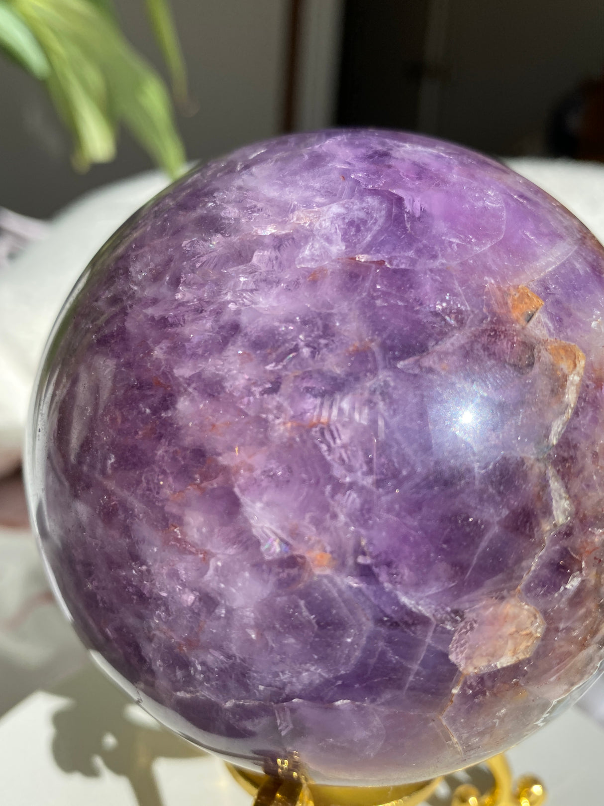 Amethyst & Banded Agate Crystal Sphere 983g AMAS-01 |