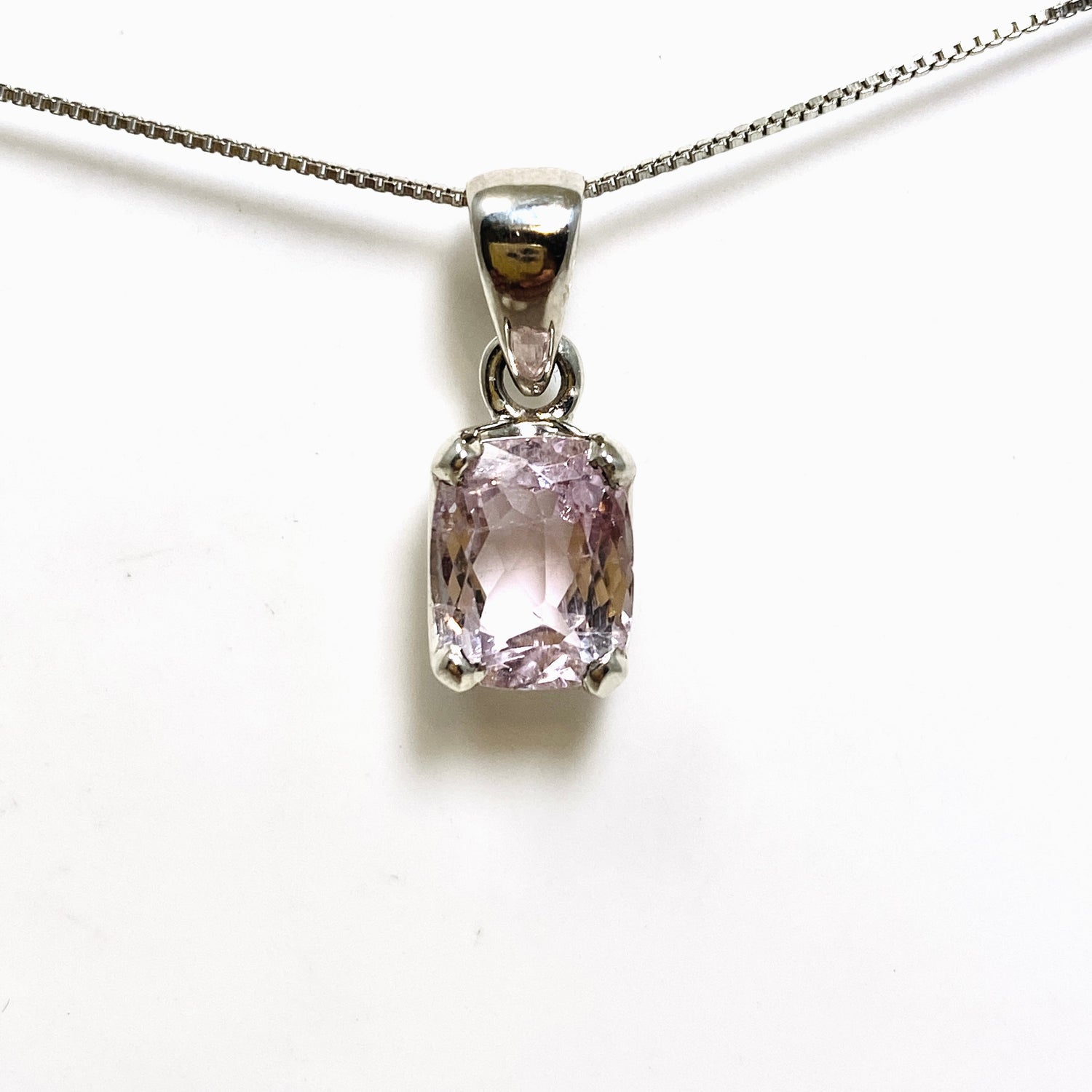 Kunzite Rectangular Faceted Pendant PPGJ880