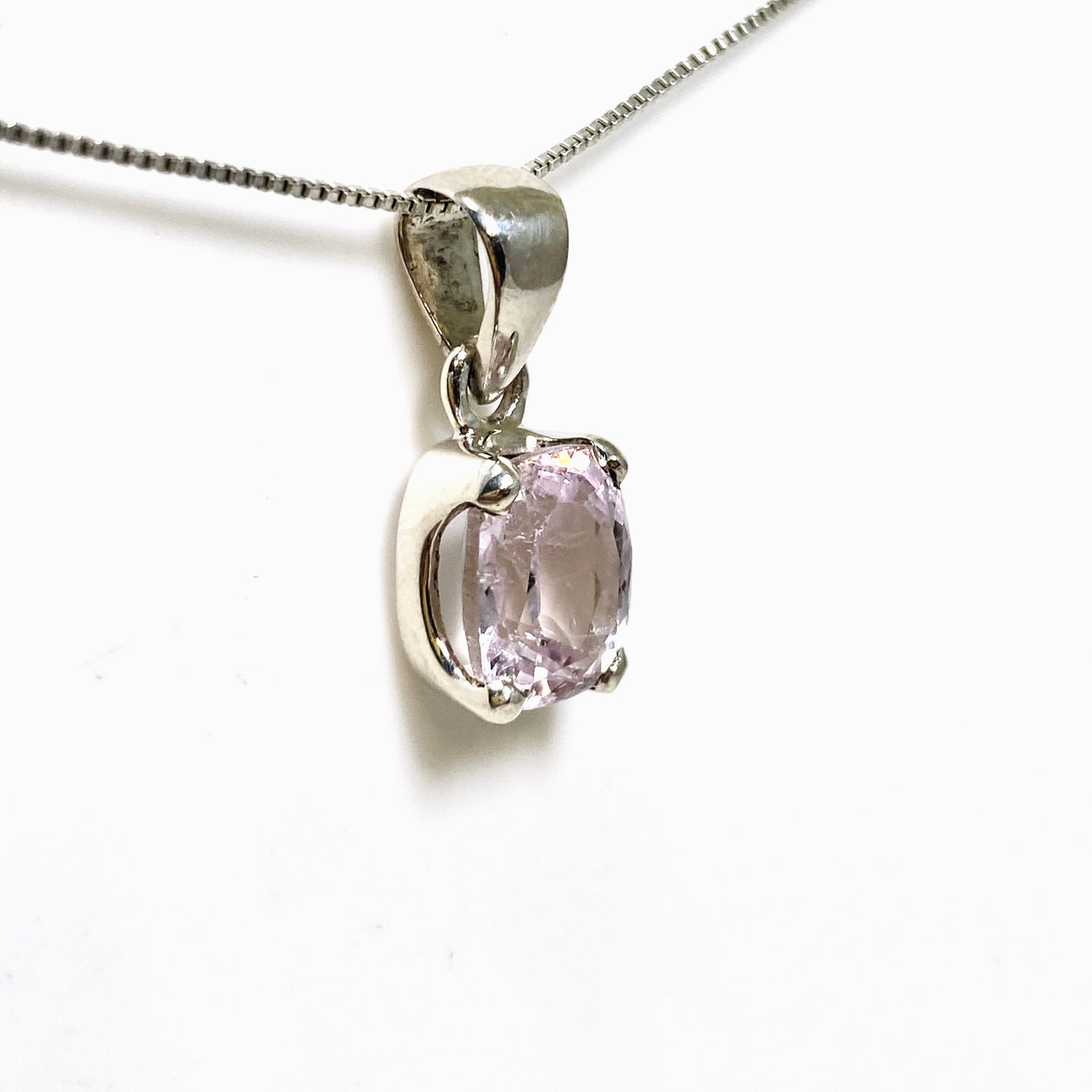 Kunzite Rectangular Faceted Pendant PPGJ880