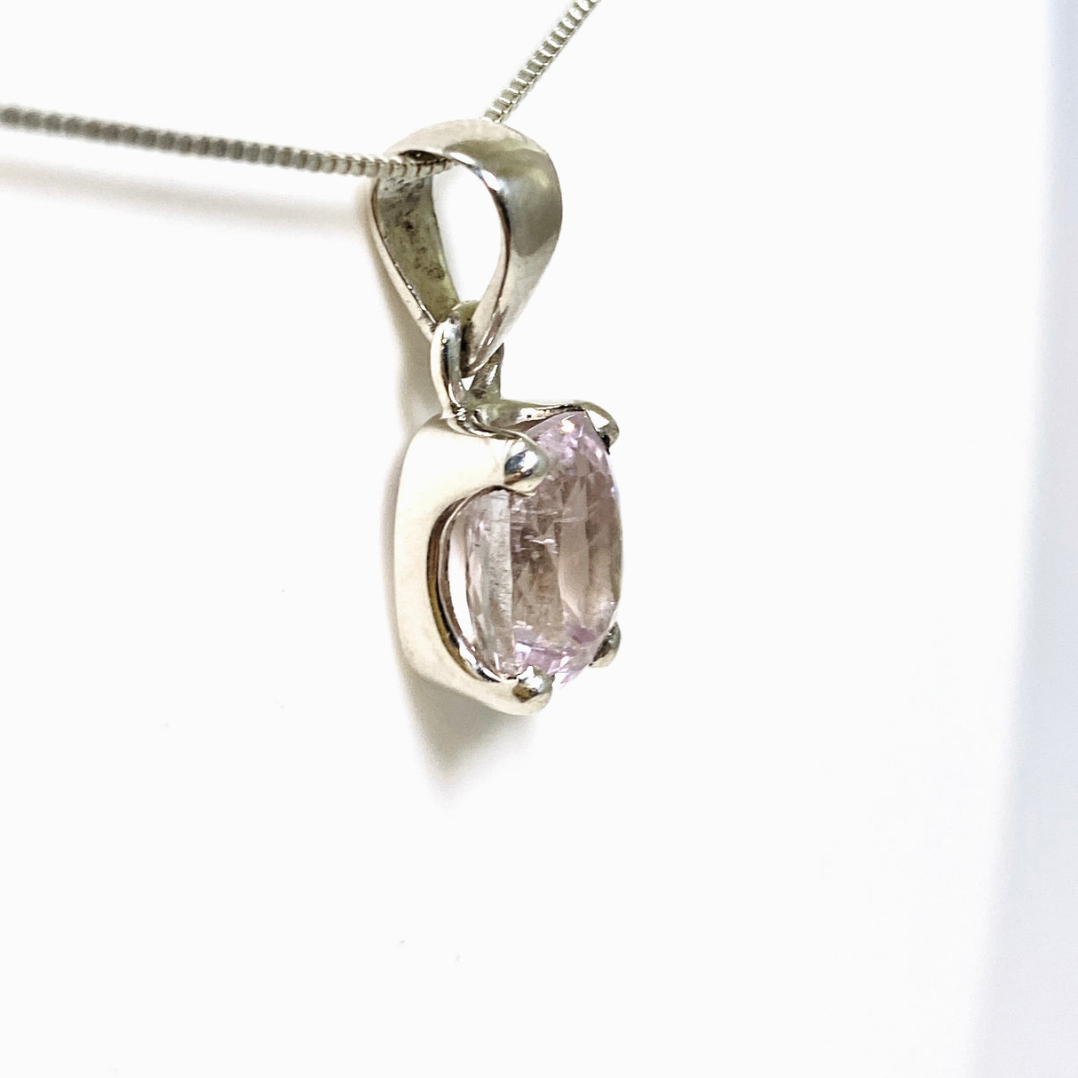 Kunzite Rectangular Faceted Pendant PPGJ880