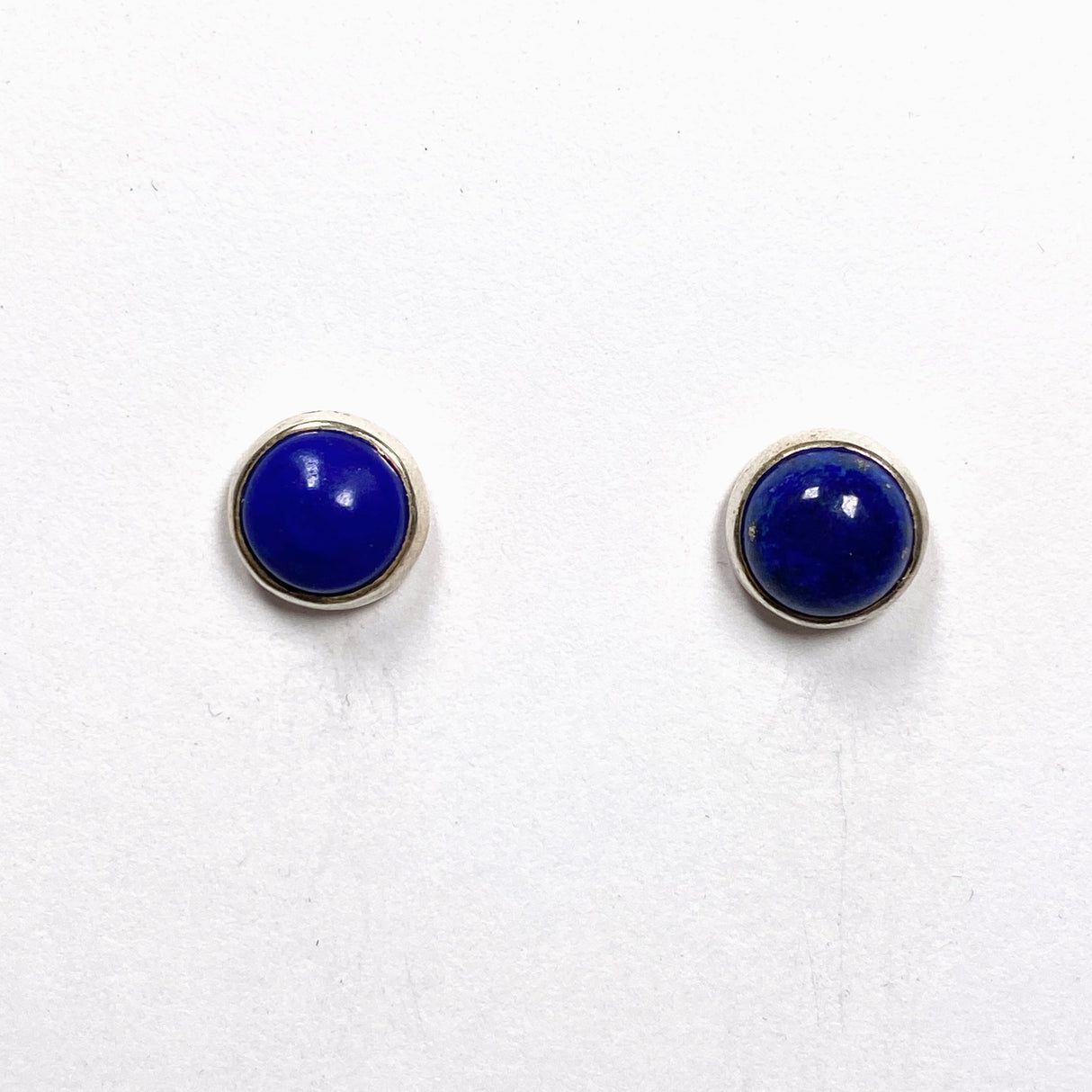 Lapis Lazuli round cabochon stud earrings KEGJ827