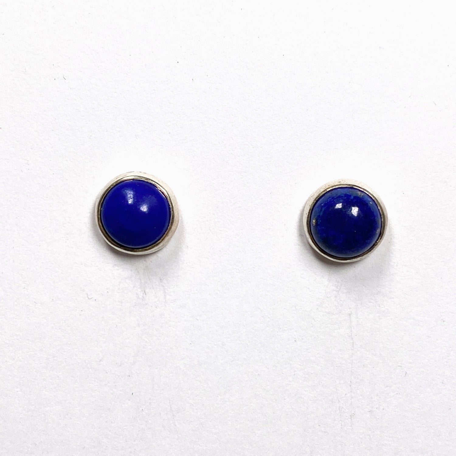 Lapis Lazuli round cabochon stud earrings KEGJ827