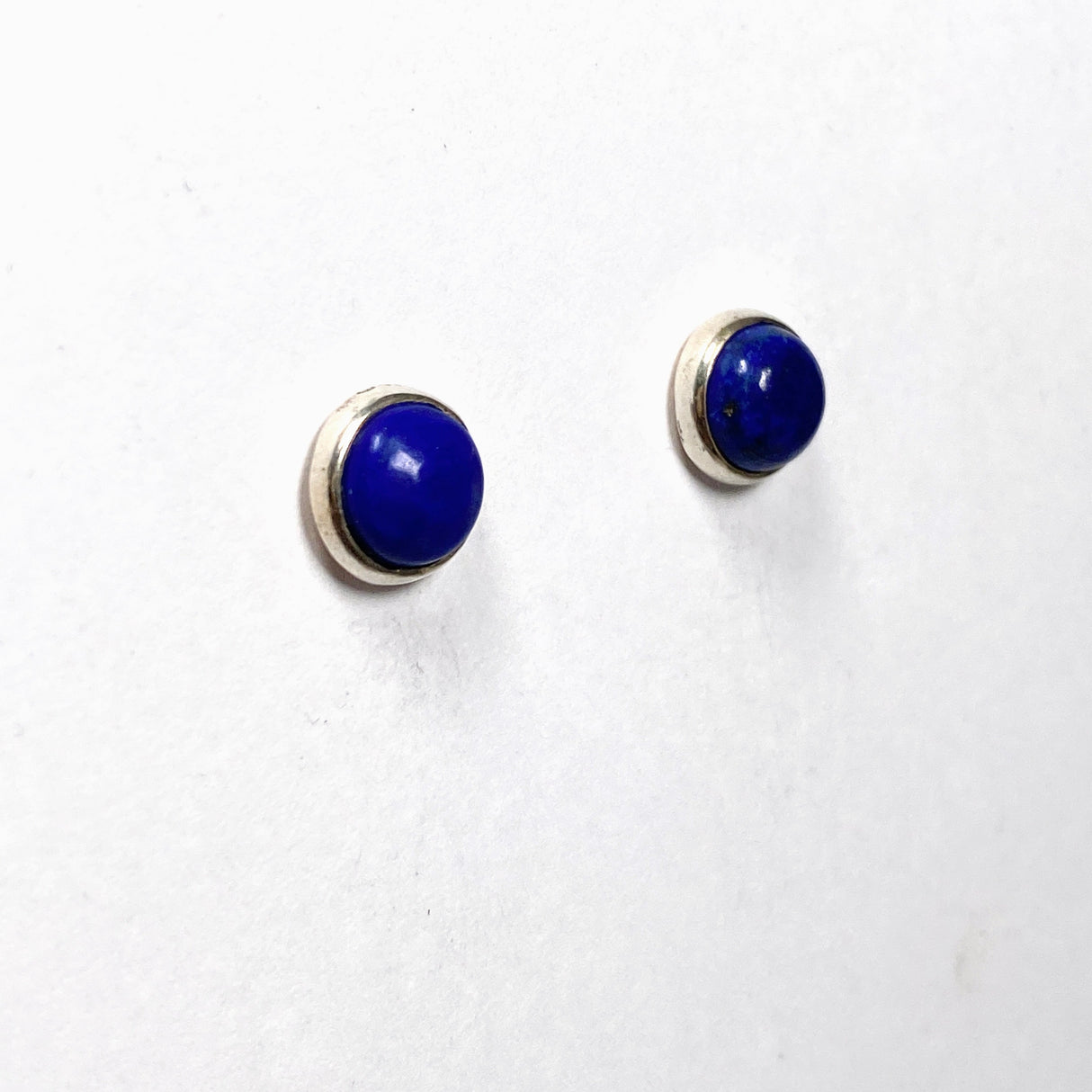 Lapis Lazuli round cabochon stud earrings KEGJ827
