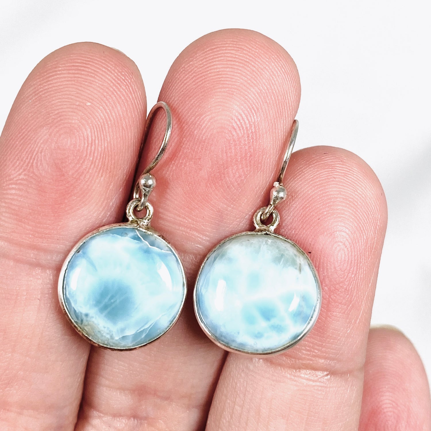 Larimar Round Earrings KEGJ995