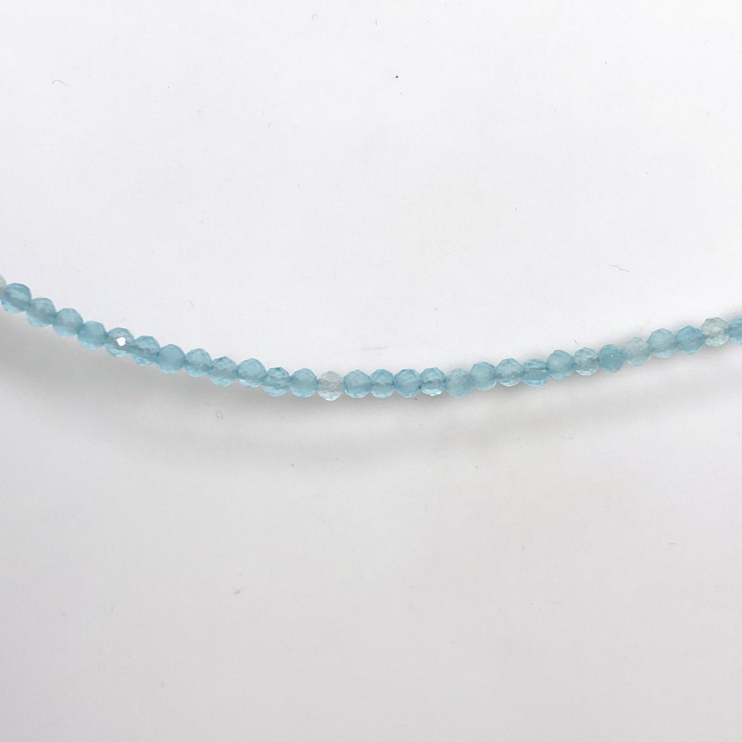 Micro Bead Necklace - Blue Chalcedony