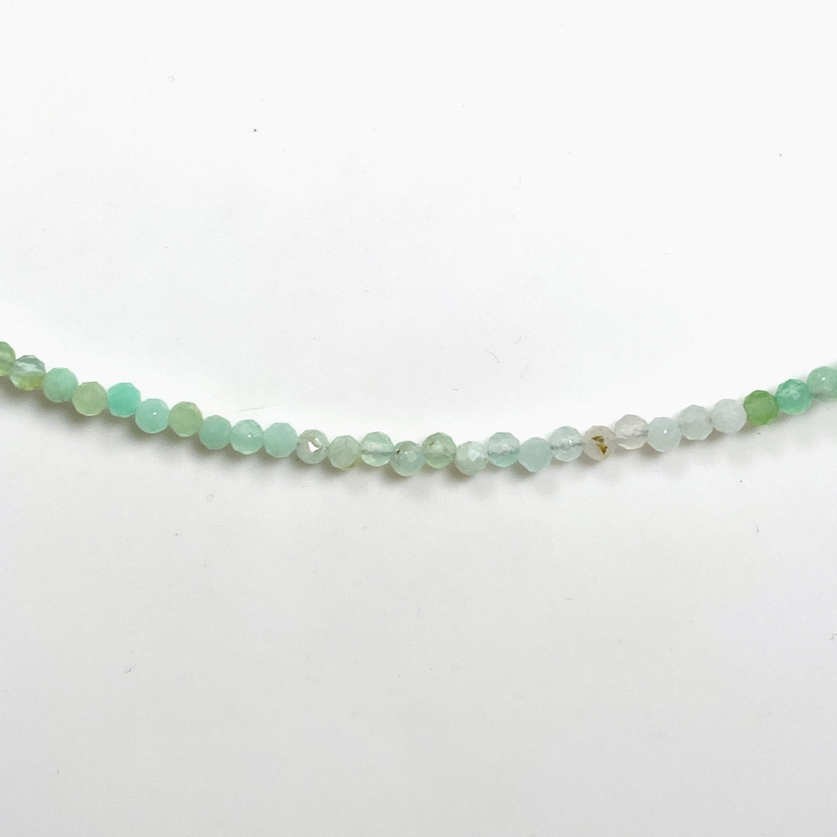 Micro Bead Necklace - Chrysoprase 
2.5mm