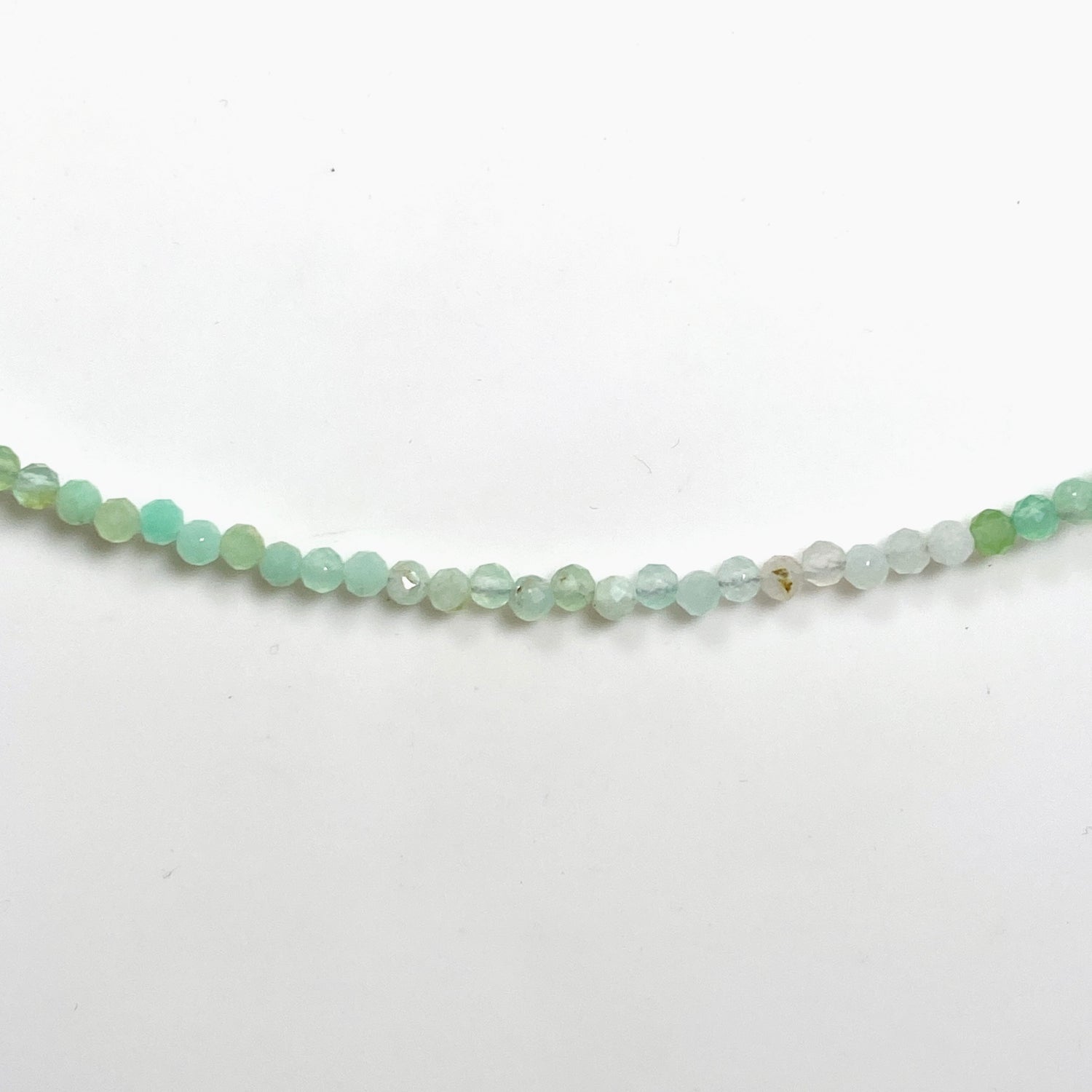 Micro Bead Necklace - Chrysoprase 
2.5mm