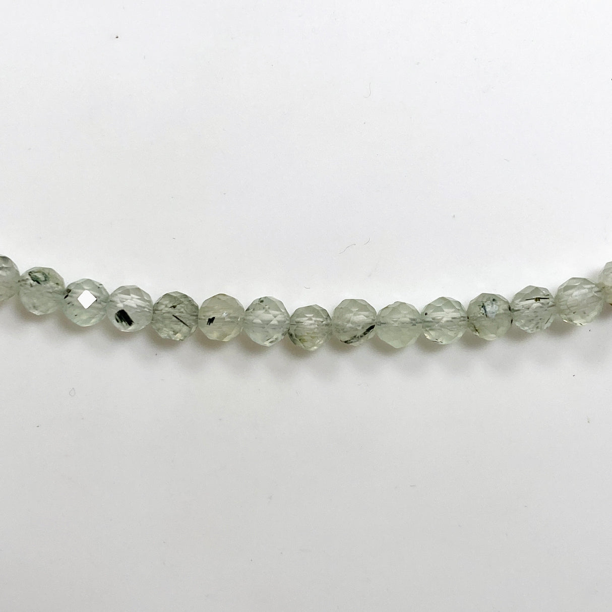 Micro Bead Necklace - Prehnite 
3.5mm