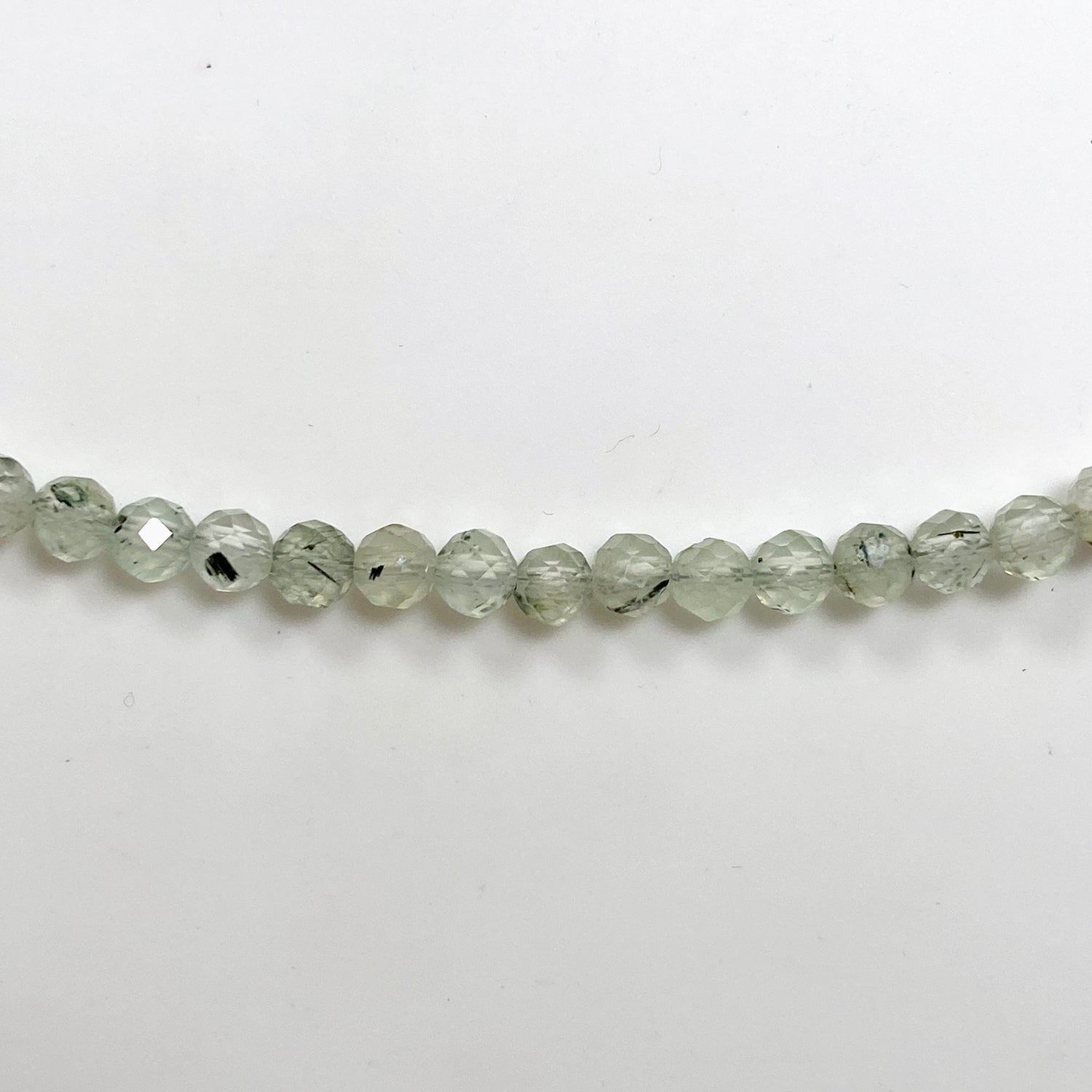 Micro Bead Necklace - Prehnite 
3.5mm