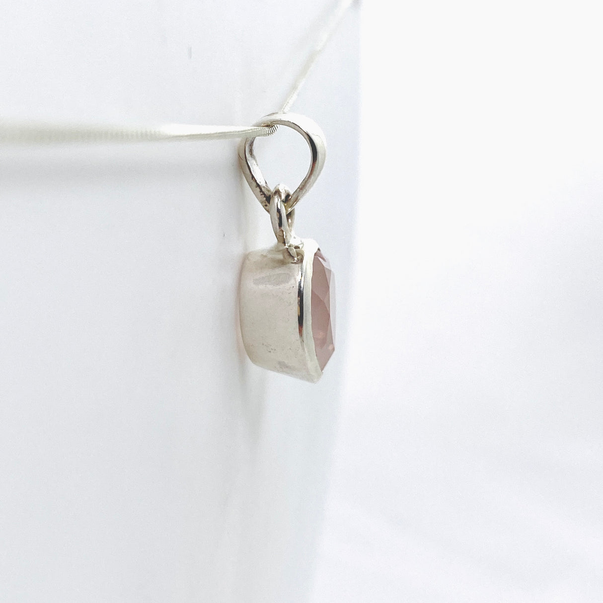 Rose Quartz Heart Faceted Pendant PPGJ810