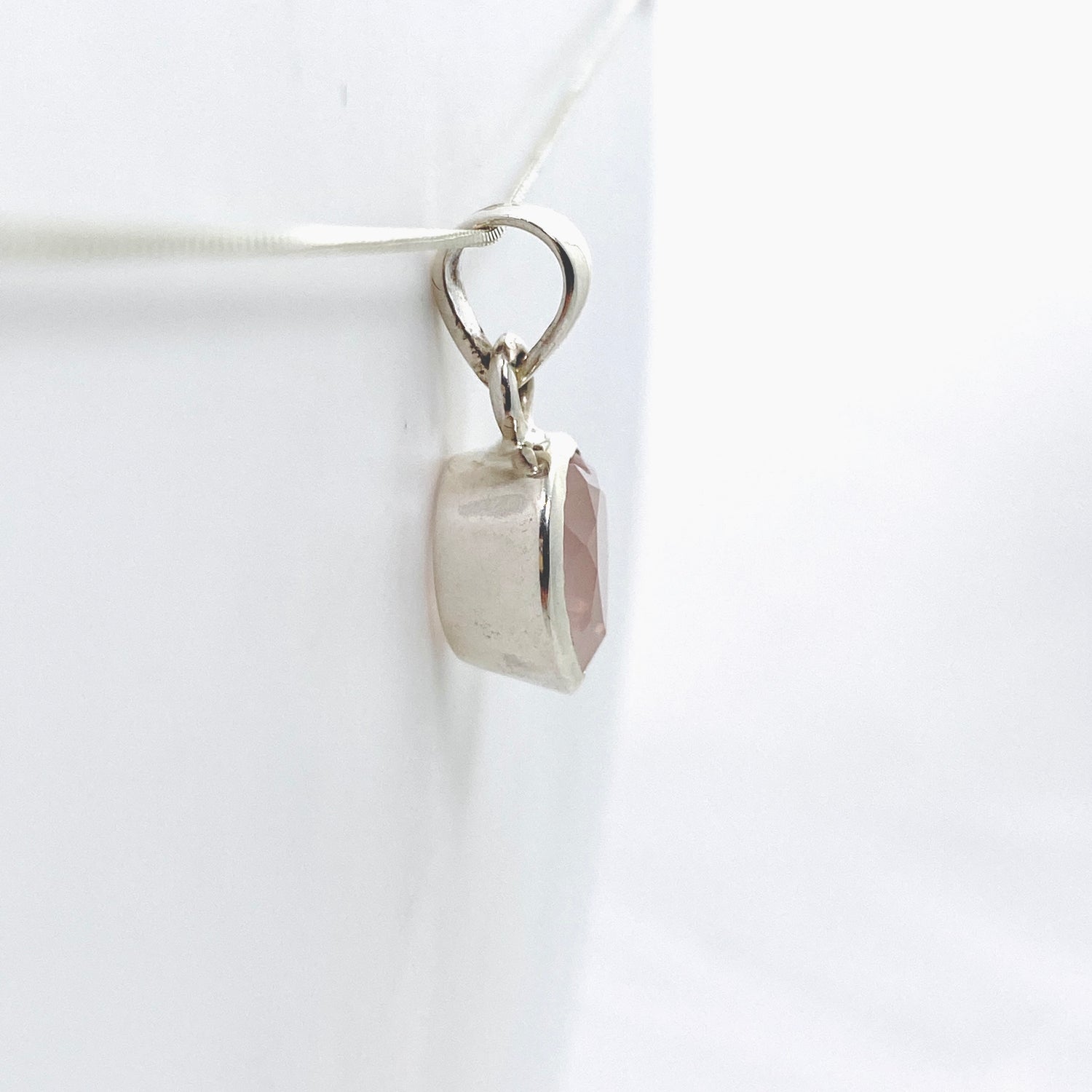 Rose Quartz Heart Faceted Pendant PPGJ810