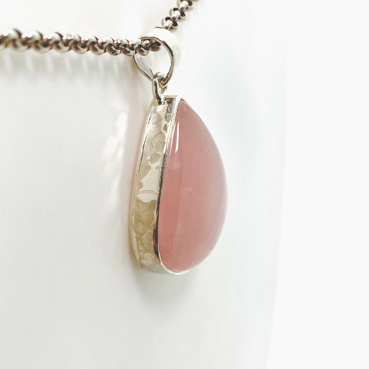 Rose Quartz Teardrop Cabochon Pendant KPGJ4689