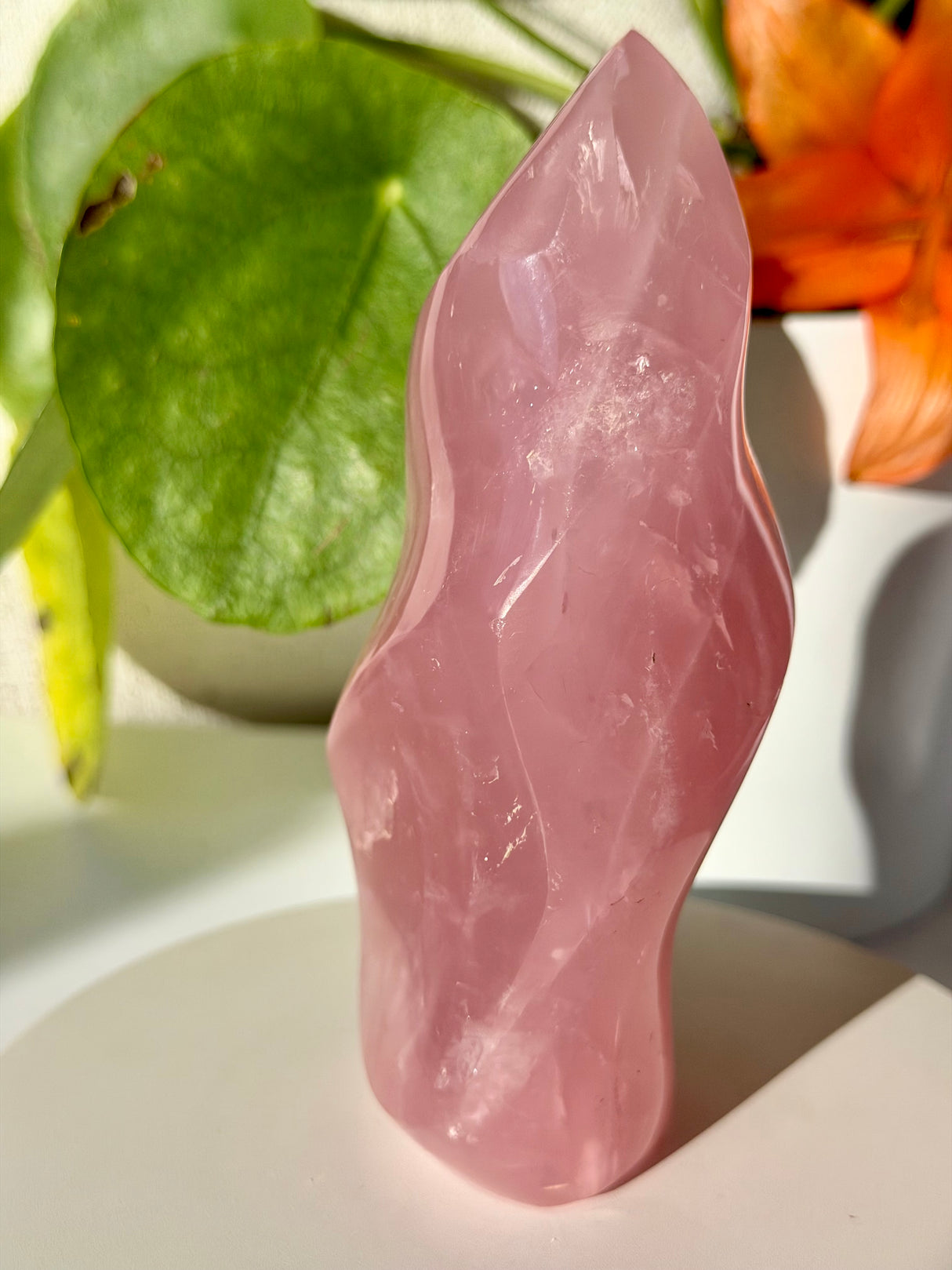 Rose Quartz Flame - Madagascan Rose Quartz RQFL-02