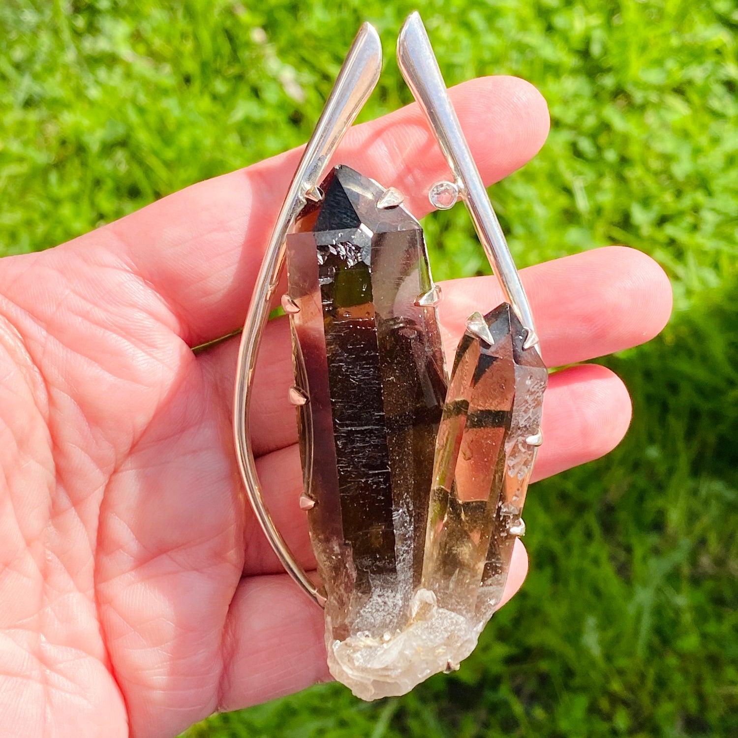 Smokey Quartz Crystal Pendant BTP-51