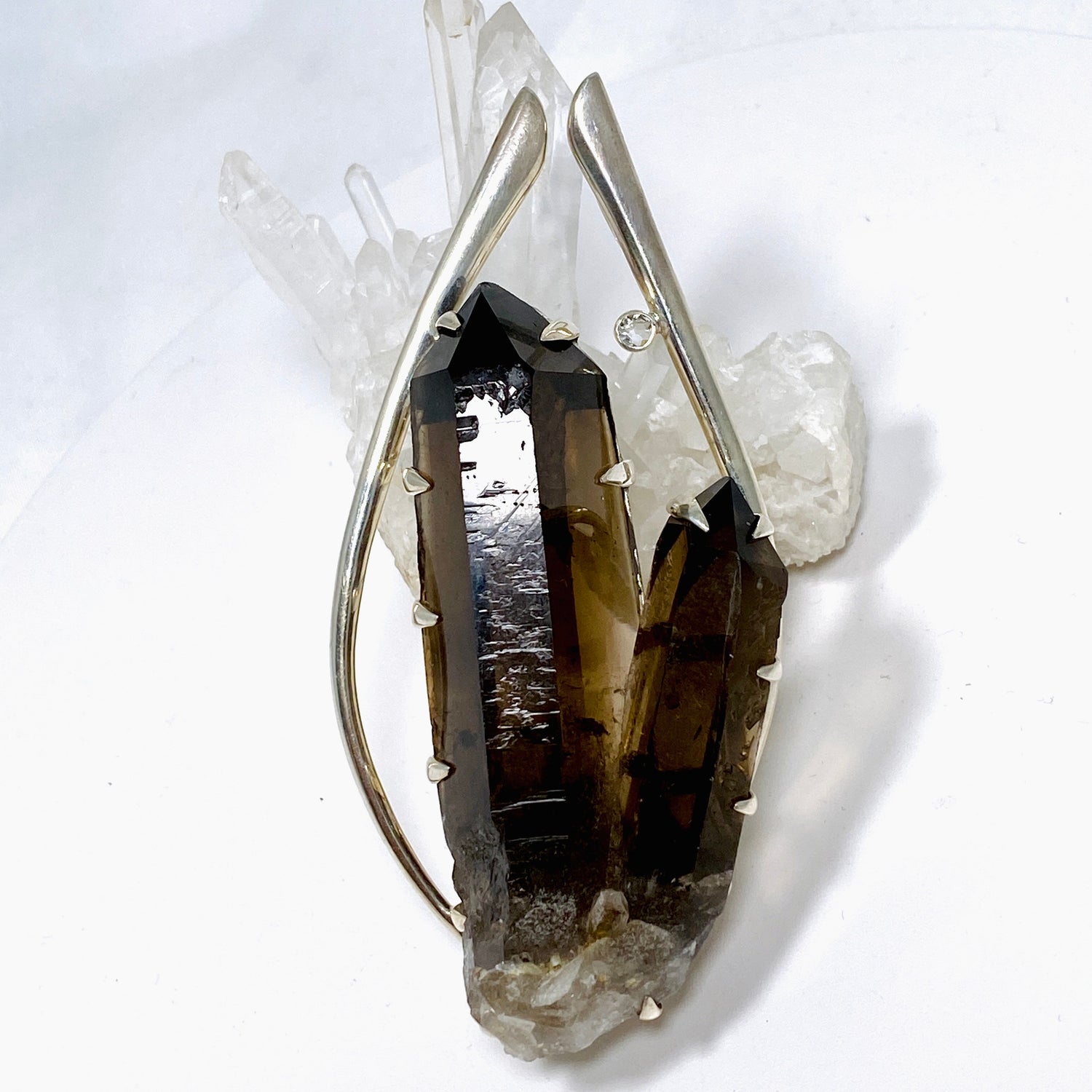 Smokey Quartz Crystal Pendant BTP-51