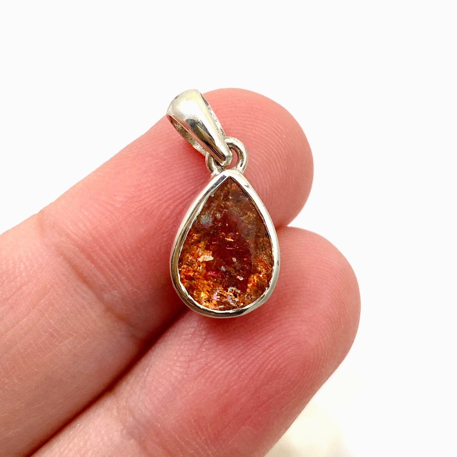 Sunstone Teardrop Faceted Pendant PPGJ938