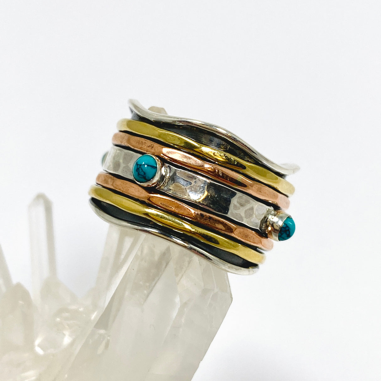 Turquoise Spinner Ring Size 10.5 R3905