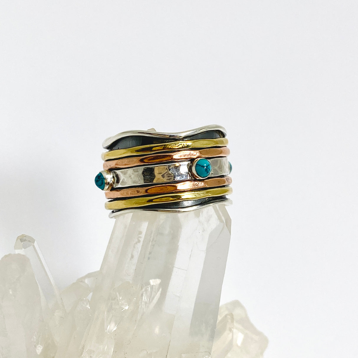 Turquoise Spinner Ring Size 10.5 R3905