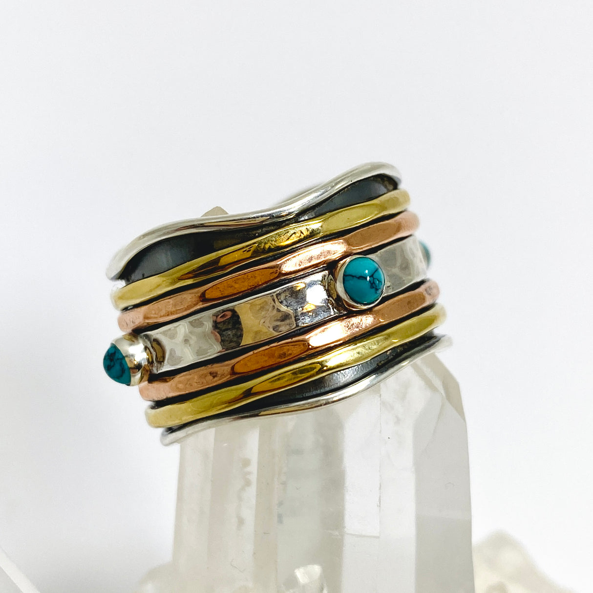 Turquoise Spinner Ring Size 10.5 R3905