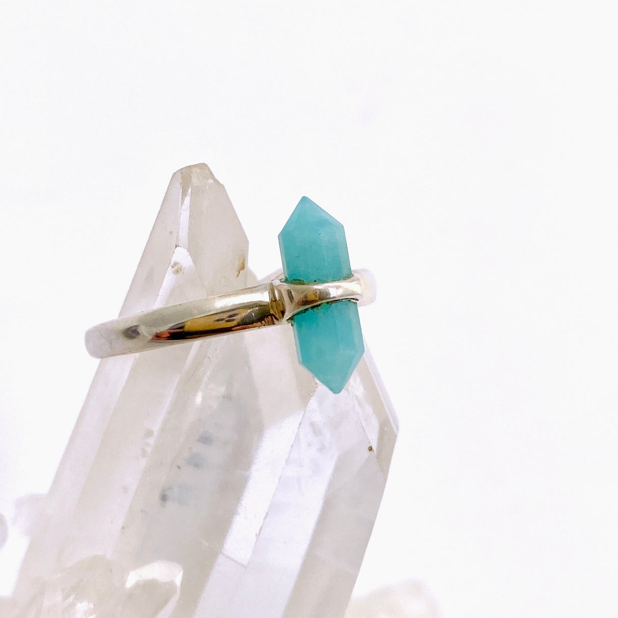 Amazonite Double Point Ring RRR-05A