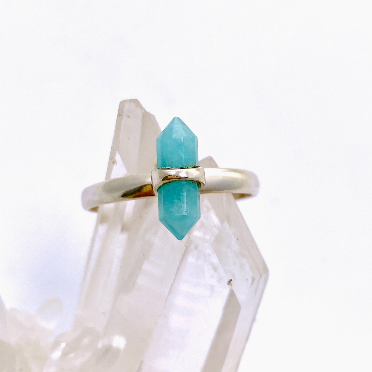 Amazonite Double Point Ring RRR-05A