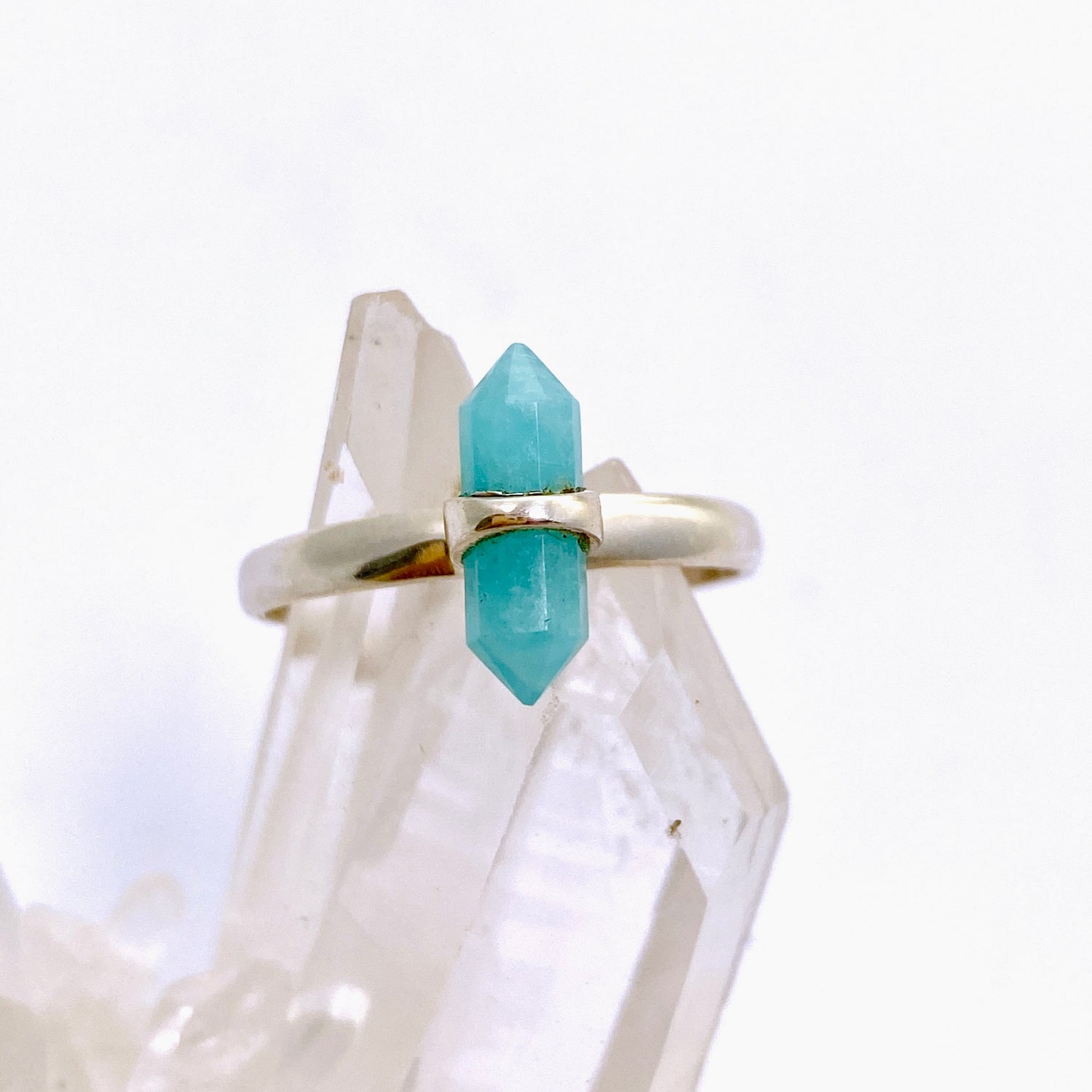 Amazonite Double Point Ring RRR-05A