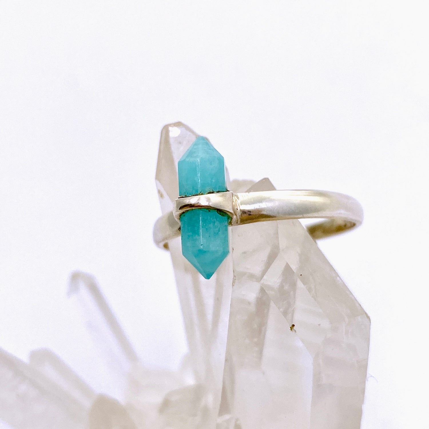 Amazonite Double Point Ring RRR-05A