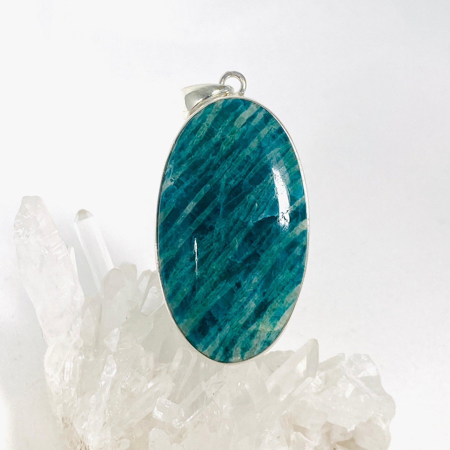 Amazonite oval pendant KPGJ3737 - Nature's Magick