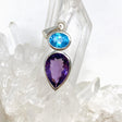 Amethyst and Blue Topaz Faceted Multi-stone Pendant PPGJ699 - Nature's Magick