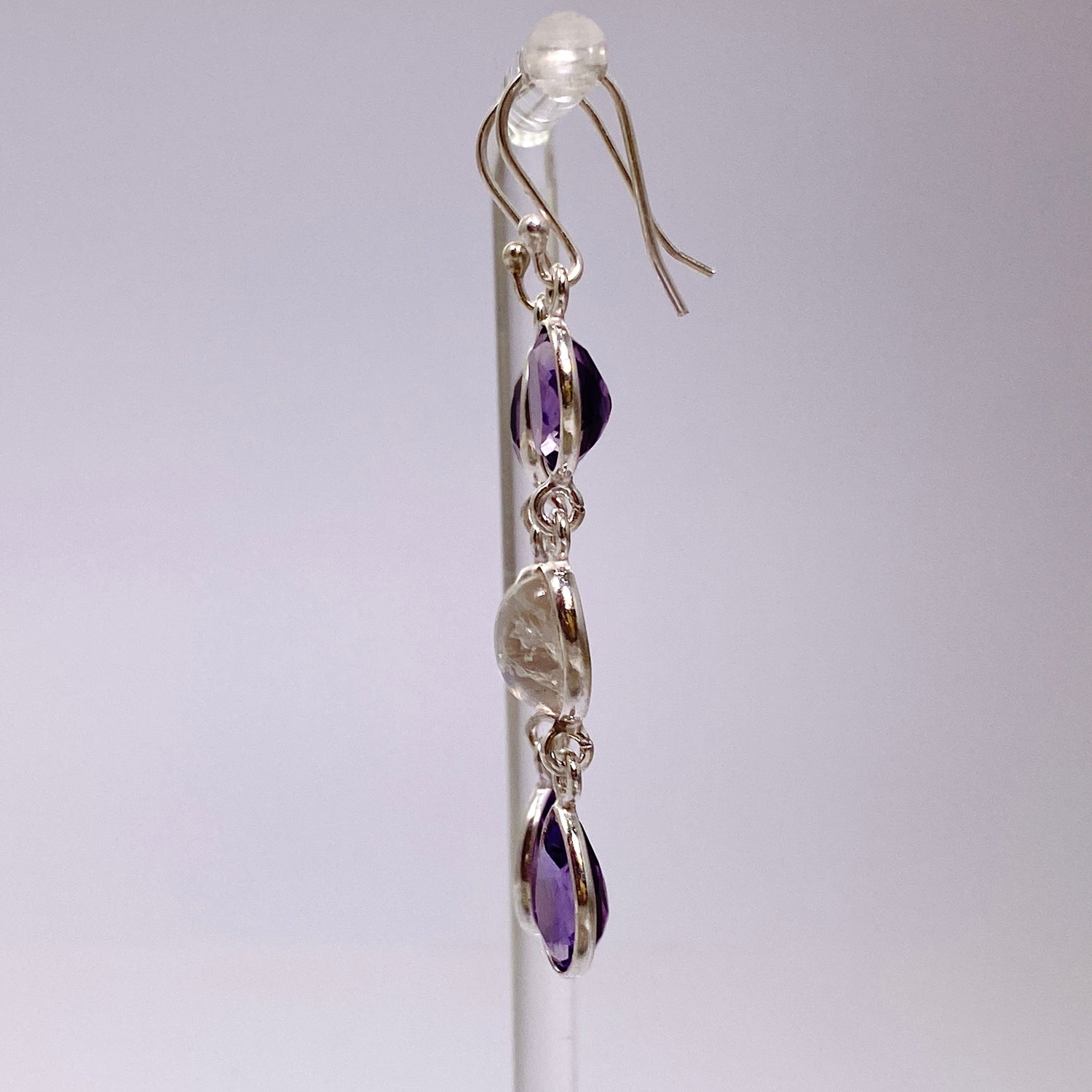 Amethyst and Moonstone Multi-stone Earrings F190