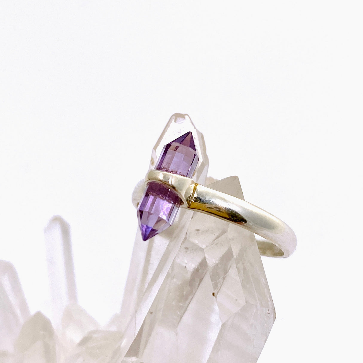 Amethyst Double Point Ring RRR-07
