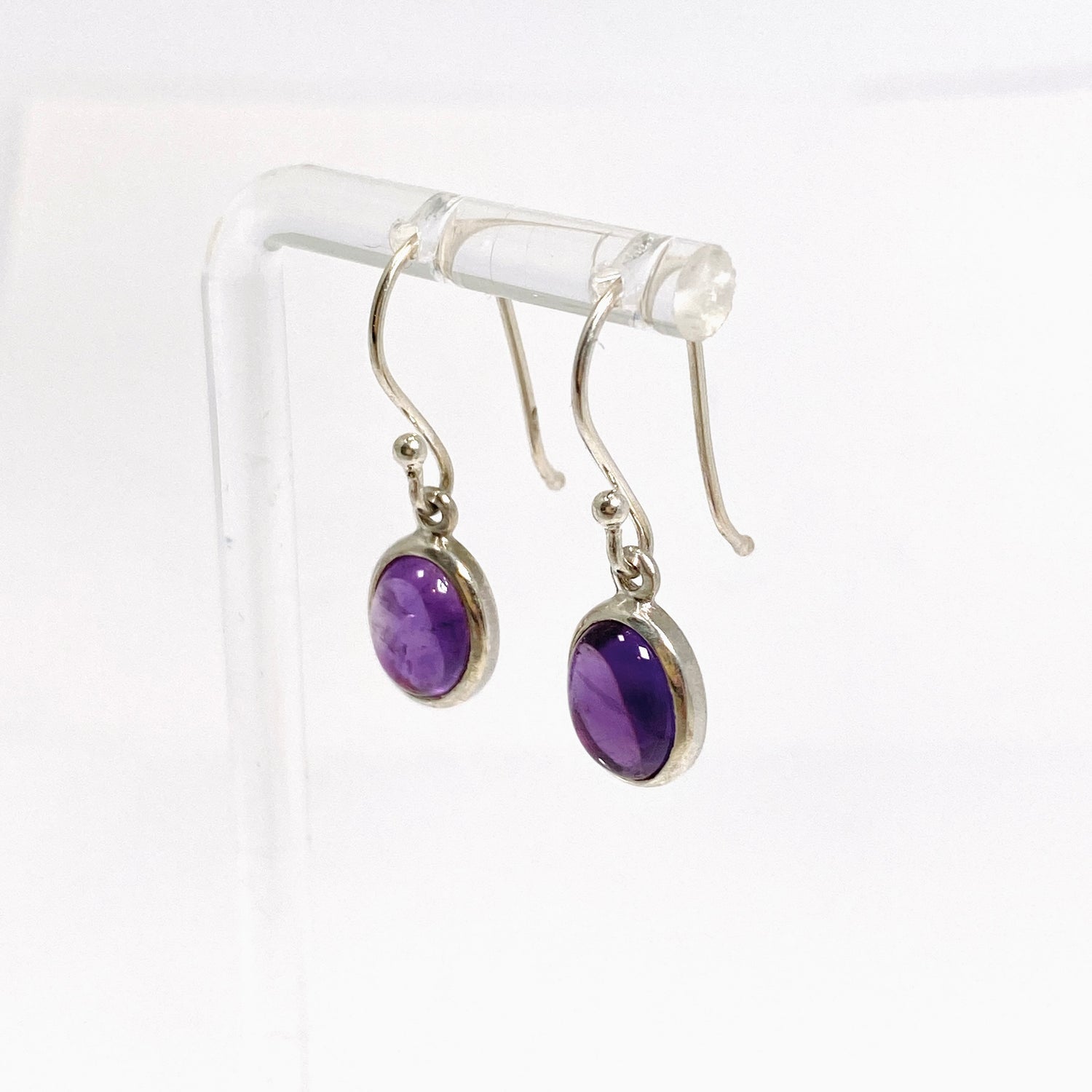 Amethyst Oval Cabochon Earrings PEGJ401