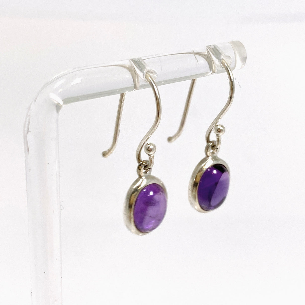 Amethyst Oval Cabochon Earrings PEGJ401