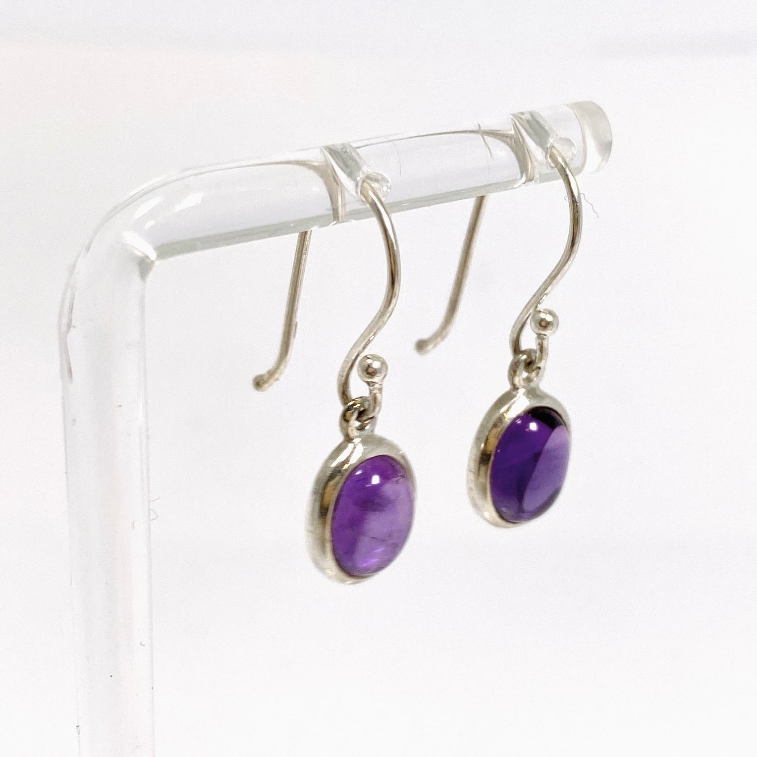 Amethyst Oval Cabochon Earrings PEGJ401