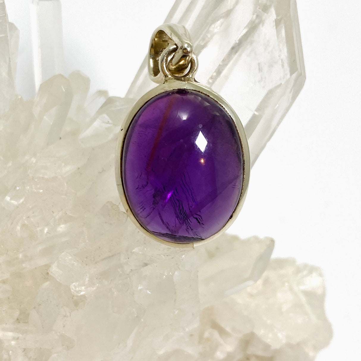 Amethyst Oval Cabochon Pendant PPGJ993