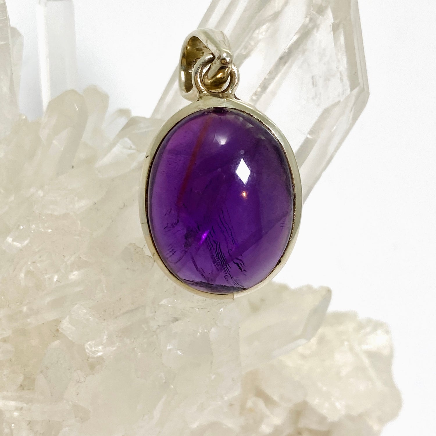 Amethyst Oval Cabochon Pendant PPGJ993