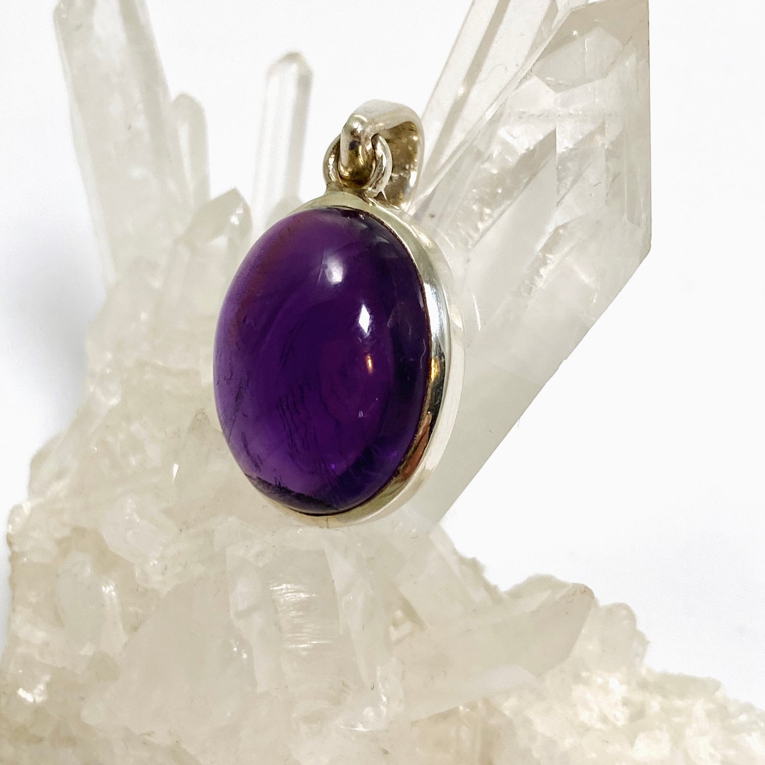 Amethyst Oval Cabochon Pendant PPGJ993