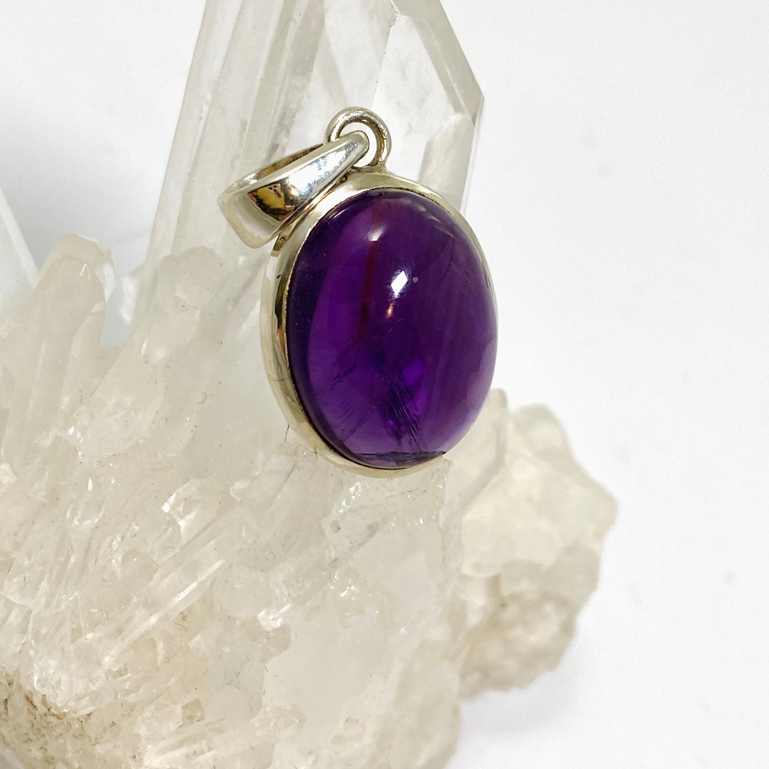 Amethyst Oval Cabochon Pendant PPGJ993