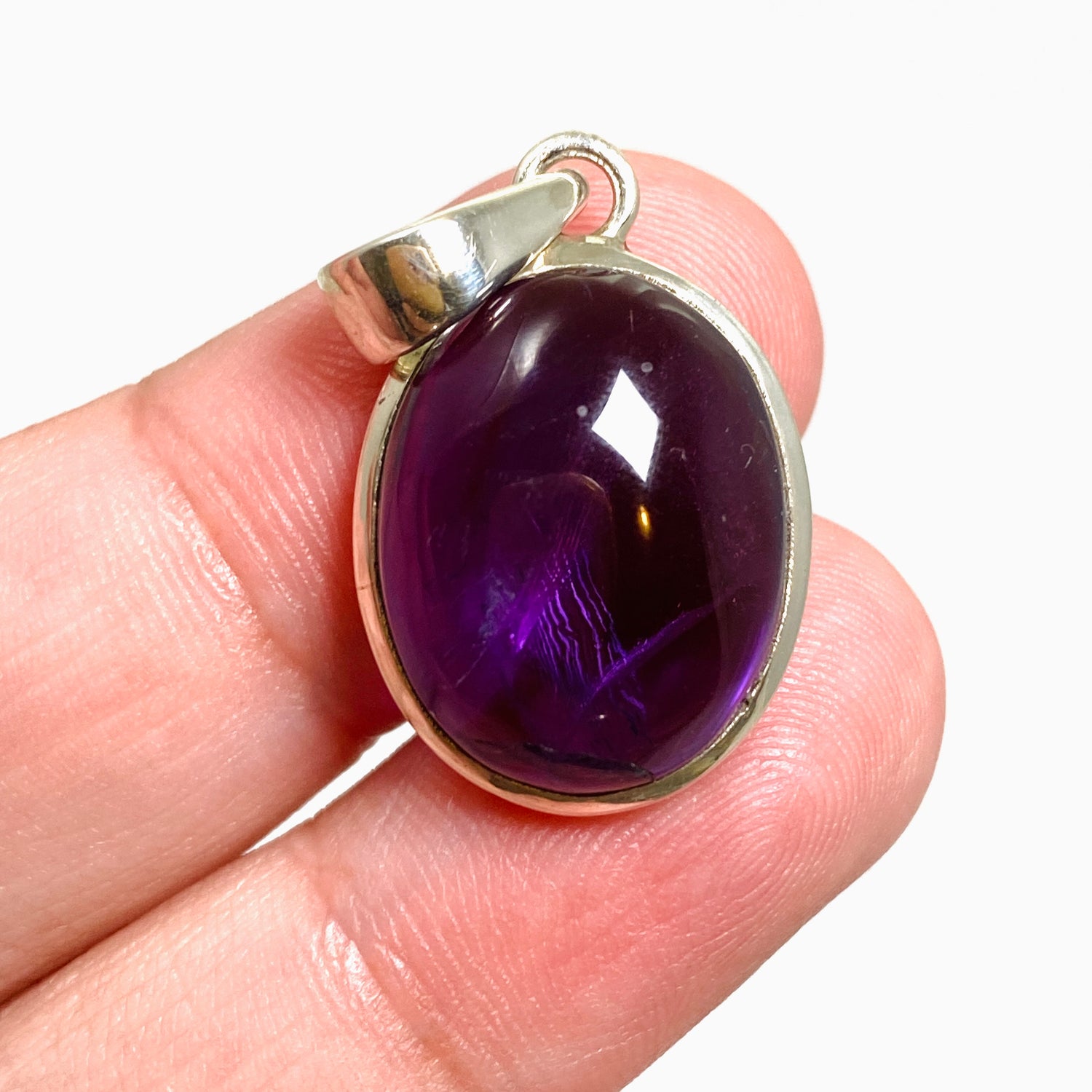 Amethyst Oval Cabochon Pendant PPGJ993