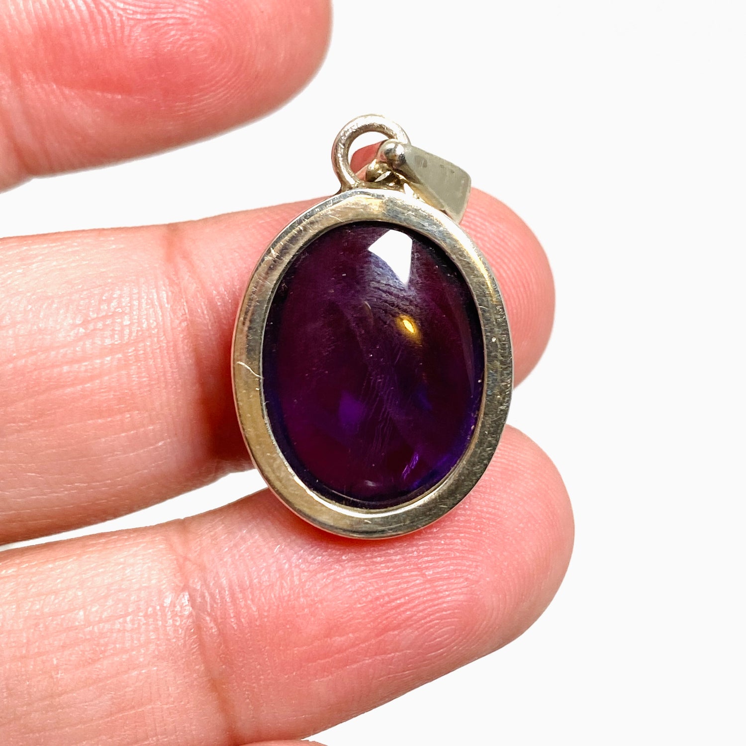 Amethyst Oval Cabochon Pendant PPGJ993