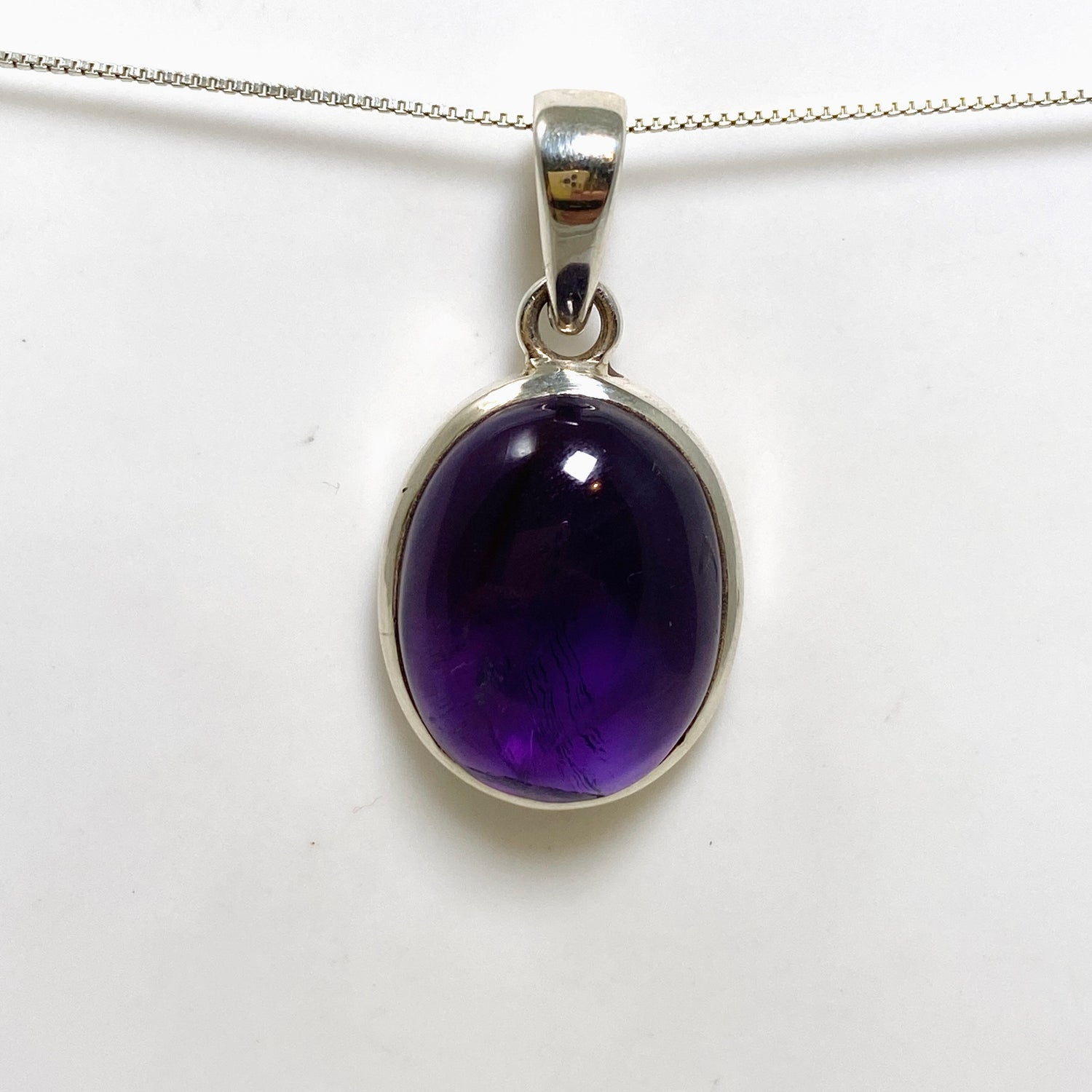 Amethyst Oval Cabochon Pendant PPGJ993