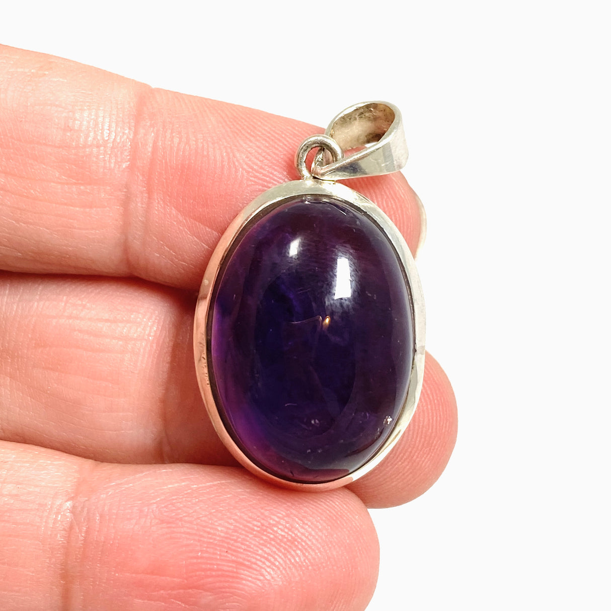 Amethyst Oval Cabochon Pendant THP-27