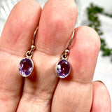Amethyst petite oval faceted earrings R2363-AMO - Nature's Magick