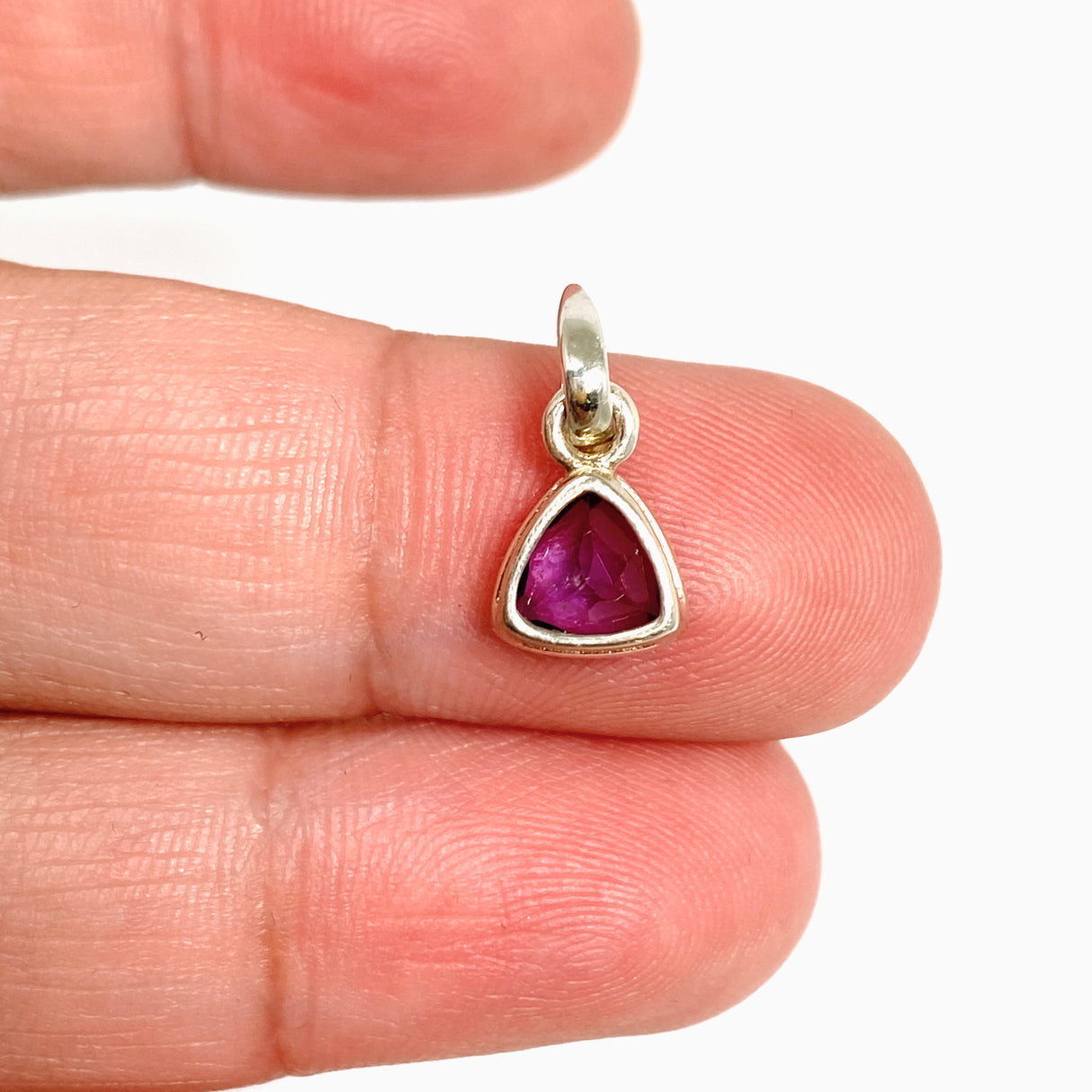 Amethyst Petite Triangular Faceted Pendant PPGJ1293