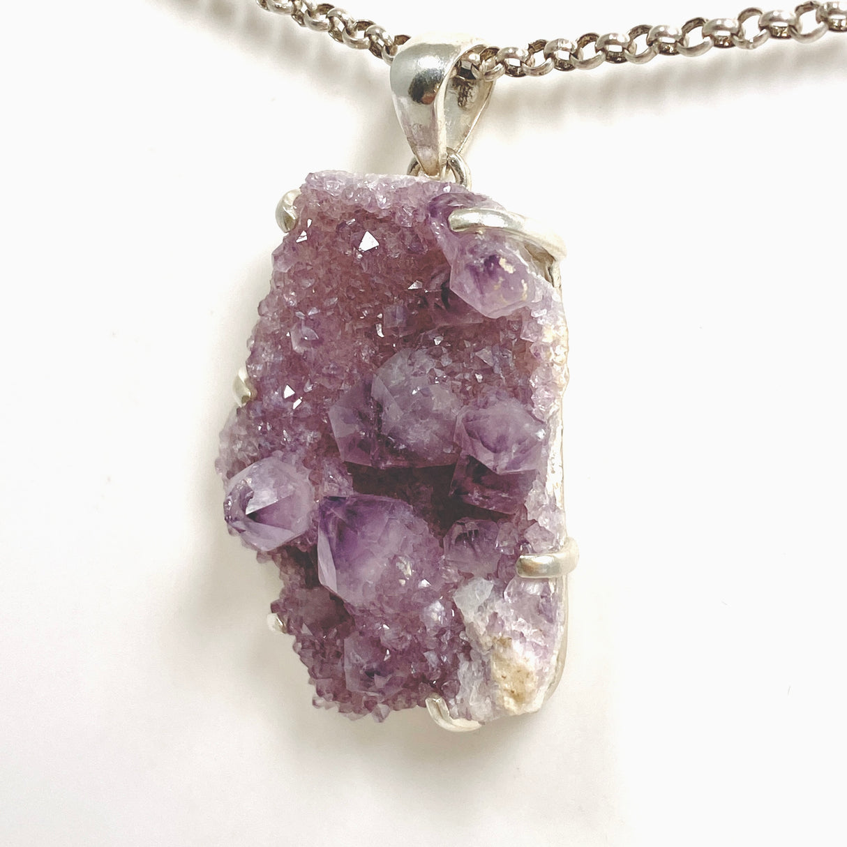 Amethyst Raw Crystal Freeform Pendant PPGJ1296