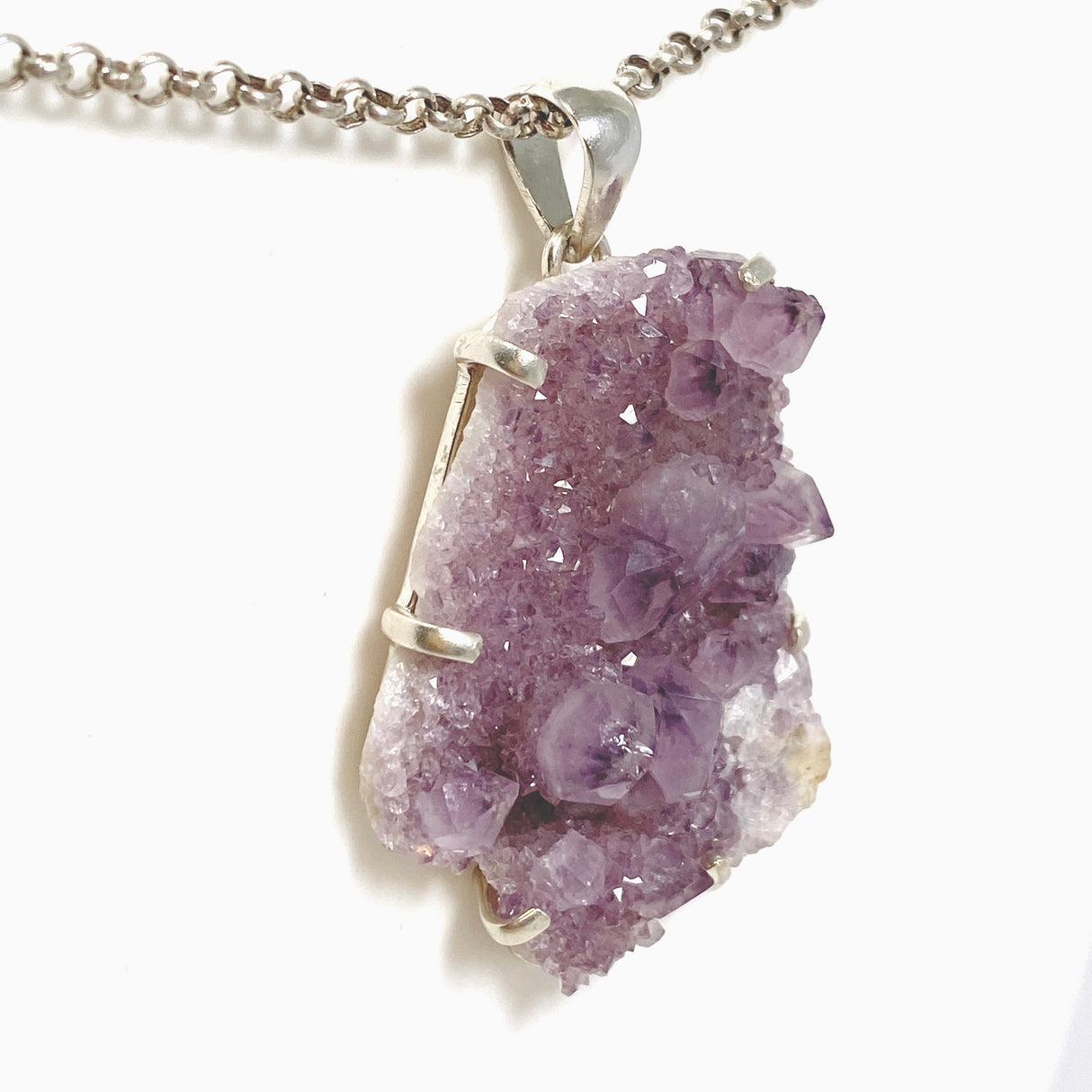 Amethyst Raw Crystal Freeform Pendant PPGJ1296